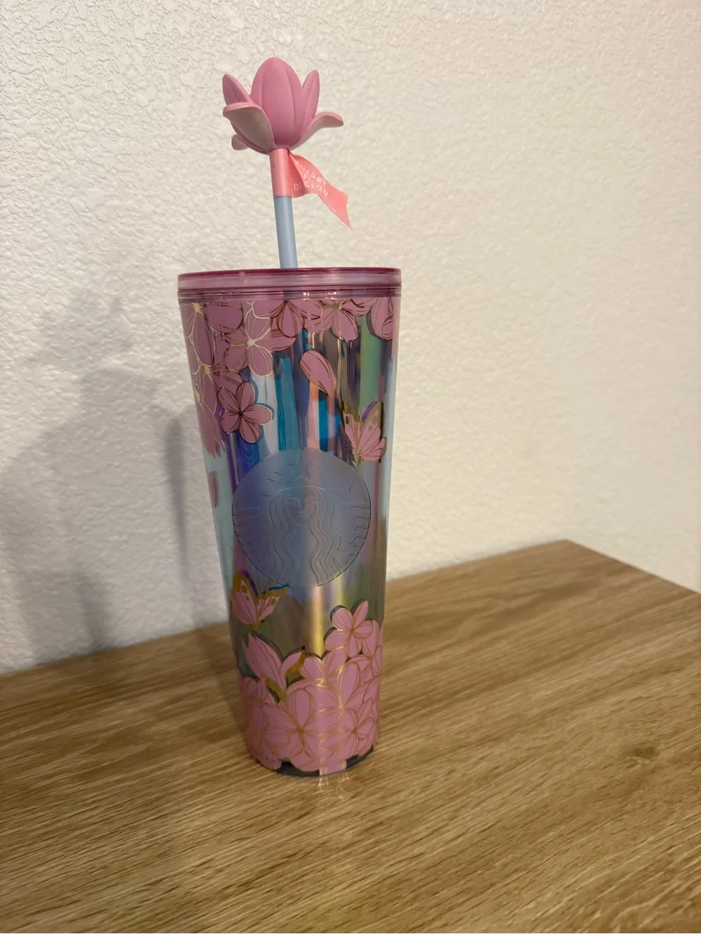 Starbucks cherry blossoms tumbler flower straw topper New